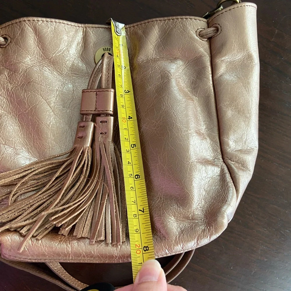 HOBO Puck Mini Backpack Crossbody Convertible in Cameo Metallic Neutral - Picture 11 of 16